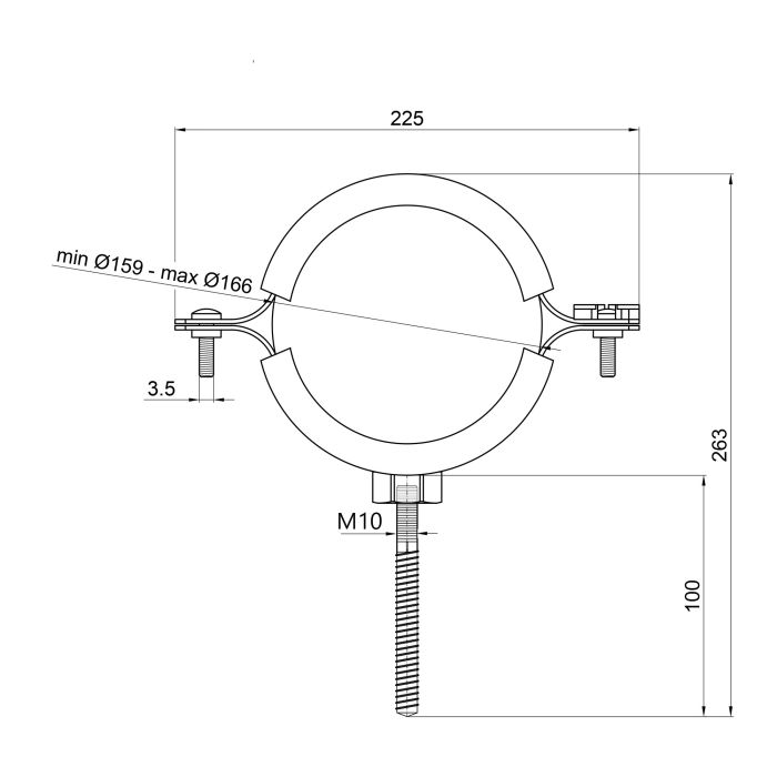 Хомут Thermo Alliance Forte 6" (D159-166 мм) SF100150