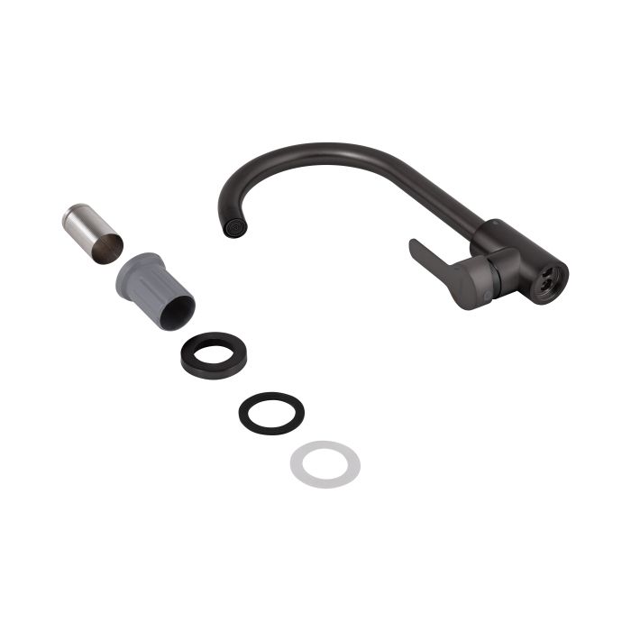 Змішувач для кухні U-образний Brinex Pure 015F U-образний  Graphite BRIPUR015FGRP