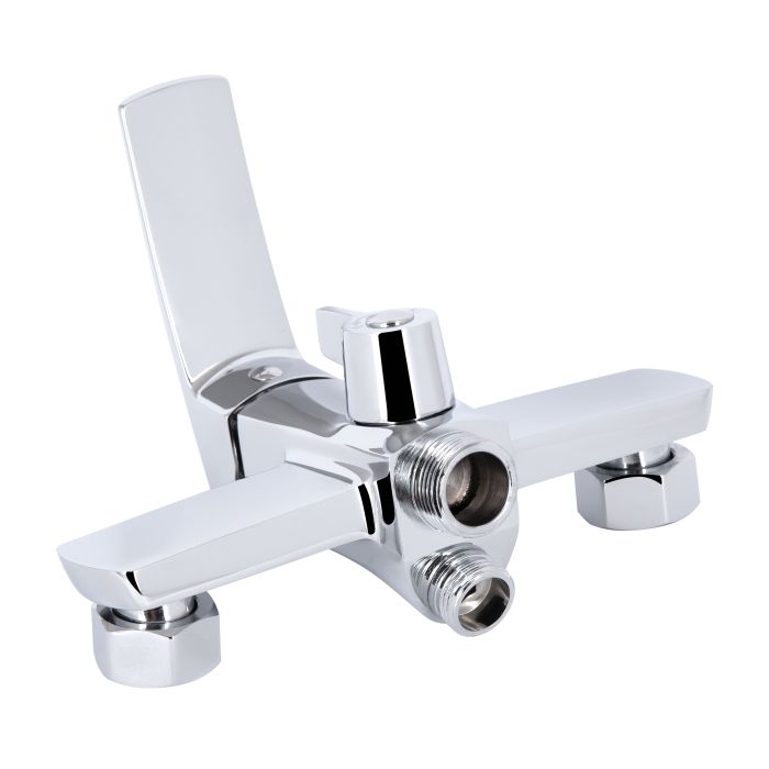 Змішувач для ванни Qtap Tern з довгим поворотним виливом (з душовим гарнітуром) QTTER260CRM47587 Chrome