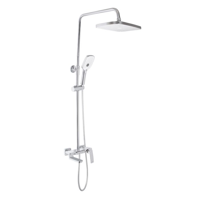 Душова система універсальна Qtap Tern на три споживача (з виливом) QTTER111CRM47591 Chrome