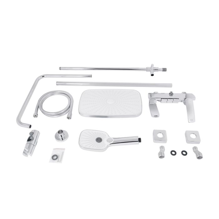 Душова система універсальна Qtap Tern на три споживача (з виливом) QTTER111CRM47591 Chrome