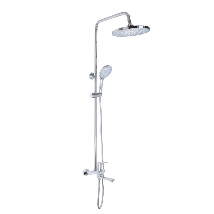 Душова система універсальна Qtap Aries на три споживача (з виливом) QTARI1112CRM47606 Chrome