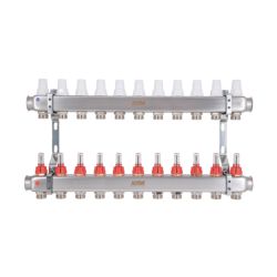Колектор Icma № К073 з витратомірами (нерж.) 1" х 3/4" на 11 виходів