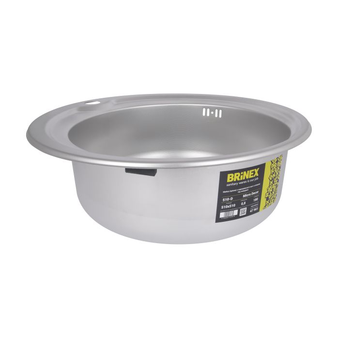 Кухонна мийка Brinex 510-D 0,8 мм Micro Decor (BRIN510MDEC08)