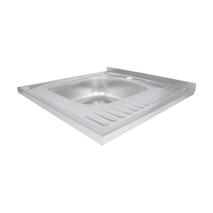 Кухонна мийка Brinex 6060-L 0,6 мм Satin (BRIN6060LSAT06)