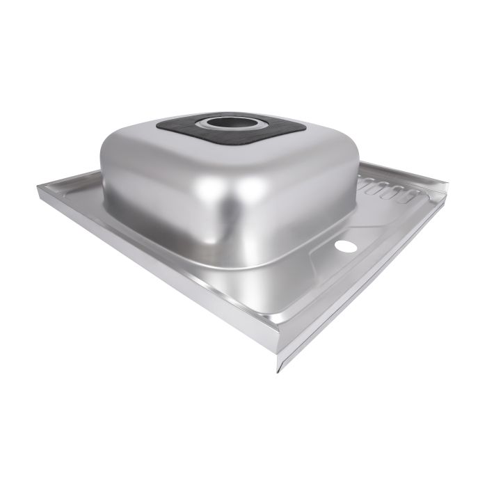 Кухонна мийка Brinex 6060-L 0,6 мм Satin (BRIN6060LSAT06)