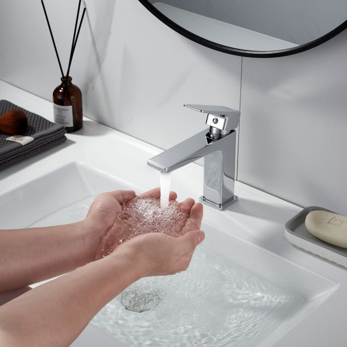 Змішувач латунний для раковини Lidz Orion 001F (k25) LDORI001FCRM48091 Chrome