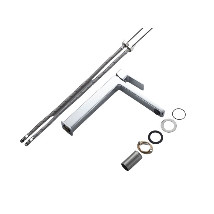 Змішувач латунний для раковини Lidz Orion 001FH високий (k25) LDORI001FHCRM48096 Chrome