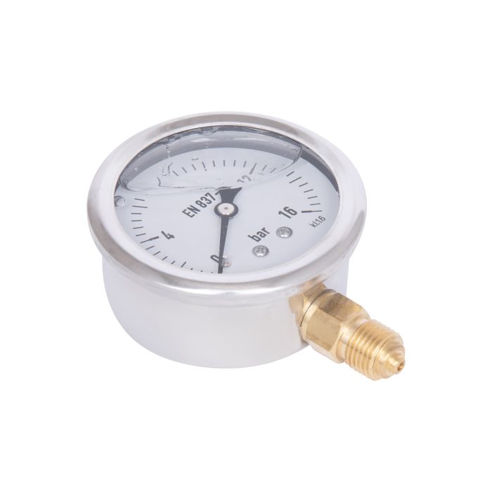 Манометр гліцериновий Thermo Alliance Forte d63 мм, 1/4"З із нижнім підключенням (латунь) 0-16 бар TAF170G16B