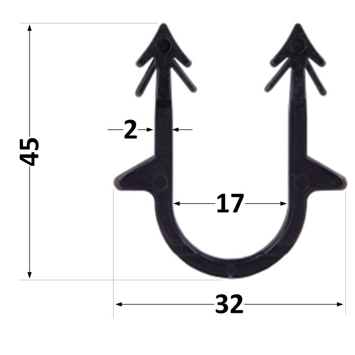 Кліпса якірна Thermo Alliance Standart для фіксації труби (упак. 100 шт.)