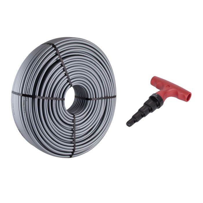 Акційний набір Thermo Alliance: Труба для теплої підлоги PEX-A EVOH 16x2.0 мм (600 м) TAS00316600 + Калібратор з тріскачкою для м/п труб D16-32 STD-404
