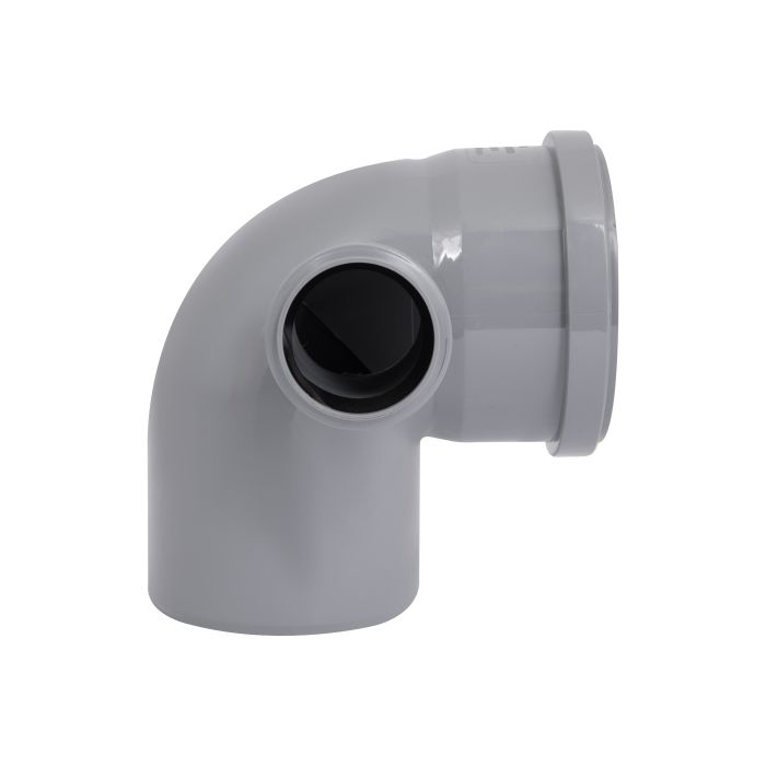 Коліно каналізаційне з відводом TA Sewage 50х110х110, 90° (в ліво)