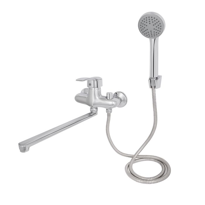 Змішувач для ванни Lidz 43 79 0051 з поворотним виливом (з душовим гарнітуром) (k40) LD43790051CRM35128 Chrome